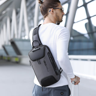 Lightweight Waterproof Sling Bag Durable Crossbody Bag with USB Charging