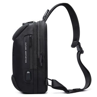 Lightweight Waterproof Sling Bag Durable Crossbody Bag with USB Charging