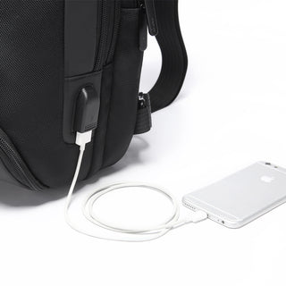 Lightweight Waterproof Sling Bag Durable Crossbody Bag with USB Charging
