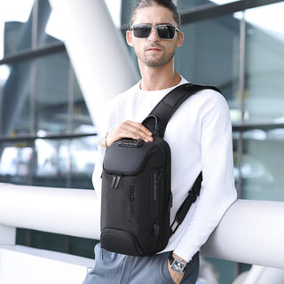 Lightweight Waterproof Sling Bag Durable Crossbody Bag with USB Charging